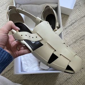 Emme Parsons - Ernest leather sandals, Ivory, 39